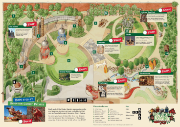 Map of the Magic Garden at Hampton Court Palace