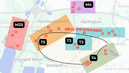 Heathrow Hotels Map