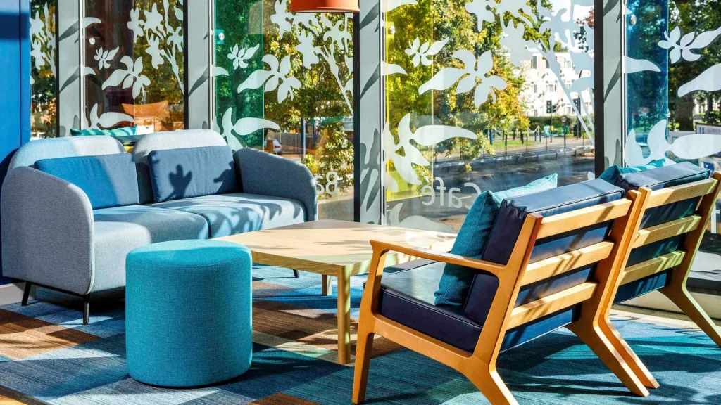 ibis budget London Heathrow Central lounge seating area