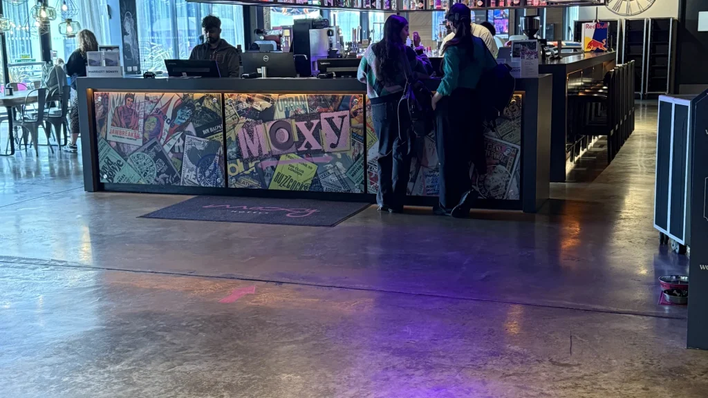 Moxy London Heathrow Airport bar and social lounge