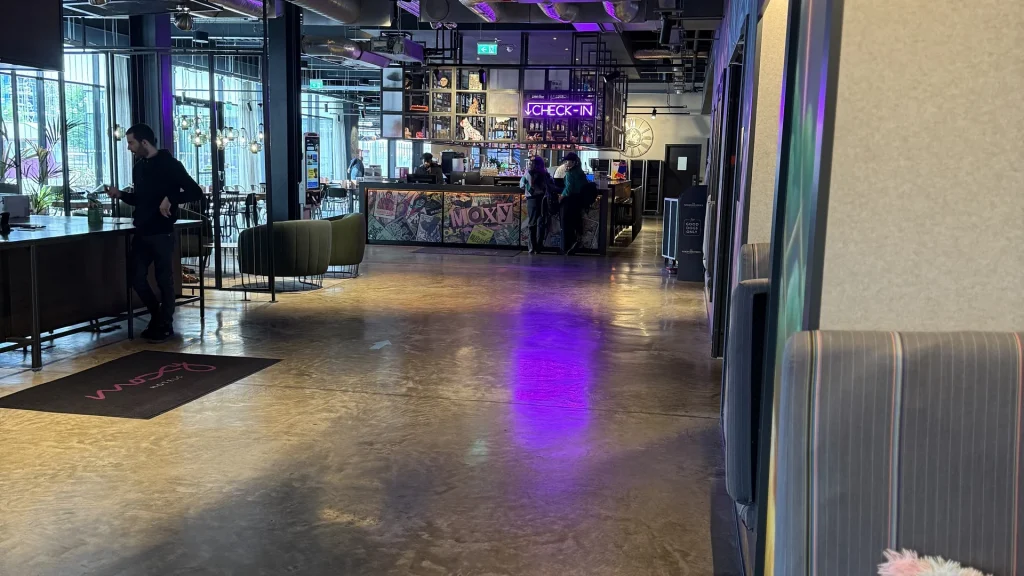 Moxy London Heathrow Airport hotel entrance