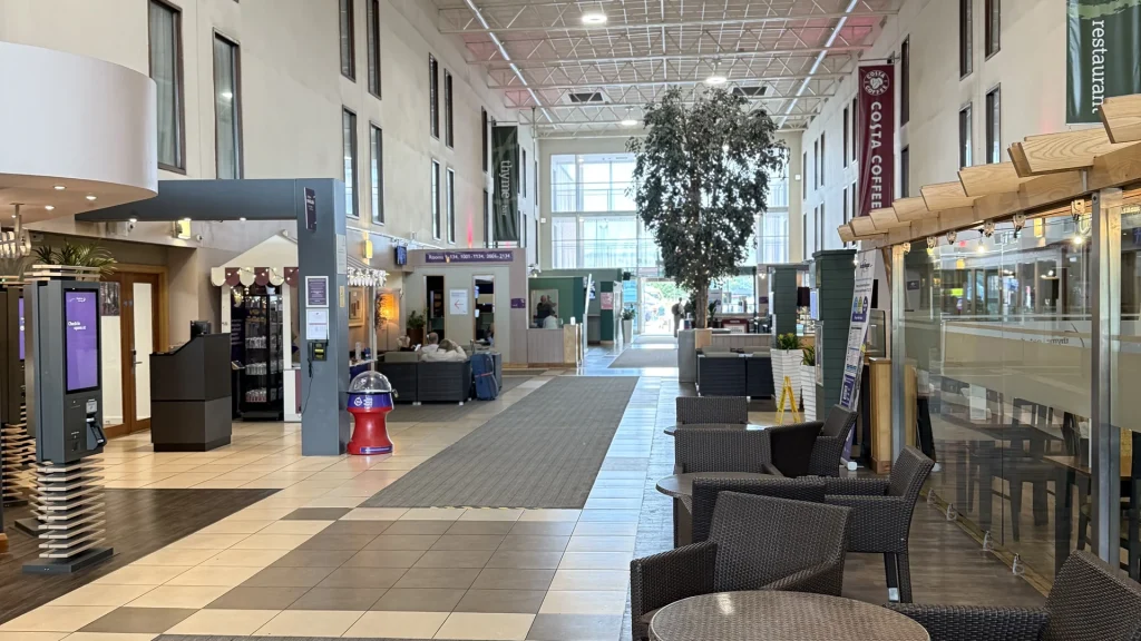 Premier Inn London Heathrow T2 T3 hotel entrance and signage