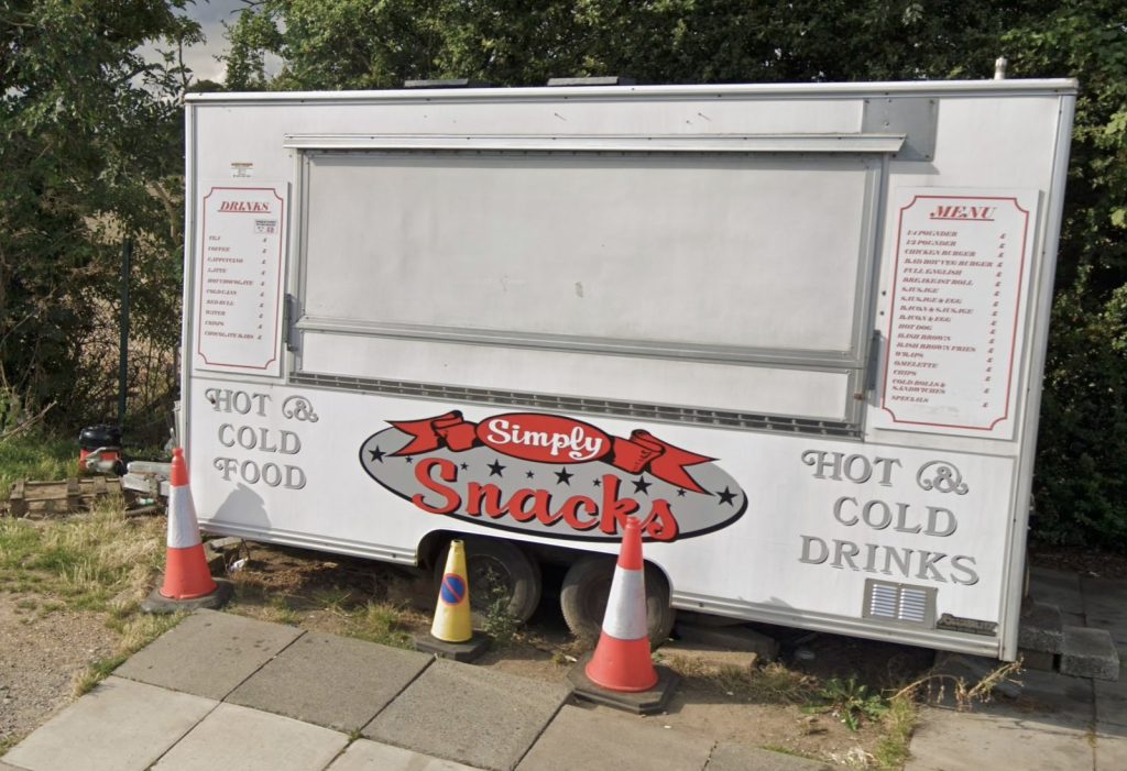 The Simply Snacks burger and breakfast van on Skyport Drive