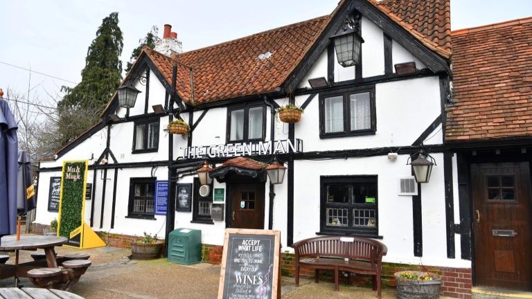 The Green Man, a Greene King pub on Green Man Lane in Bedfont