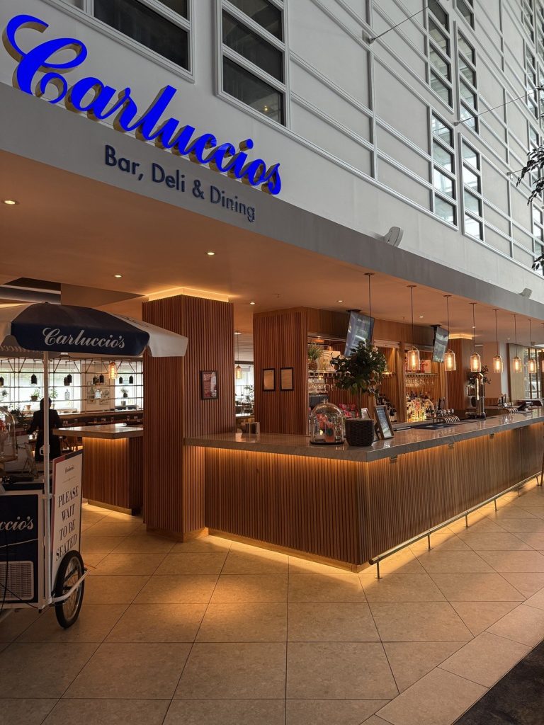 The Carluccio's Bar, Deli and Dining counter inside the Heathrow Marriott Hotel