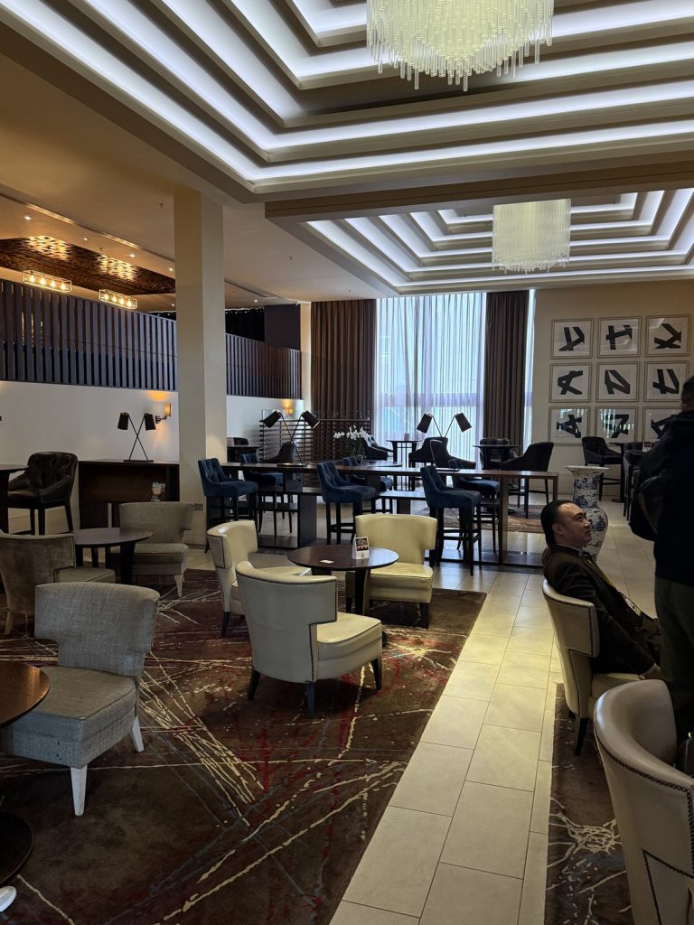Seating in the lobby lounge